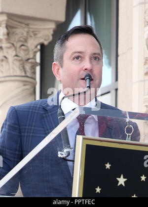 "Weird Al" Yankovic geehrt mit einem Stern auf dem Hollywood Walk of Fame Mit: Thomas Lennon Wo: Hollywood, California, United States Wann: 27 Aug 2018 Quelle: FayesVision/WENN.com Stockfoto