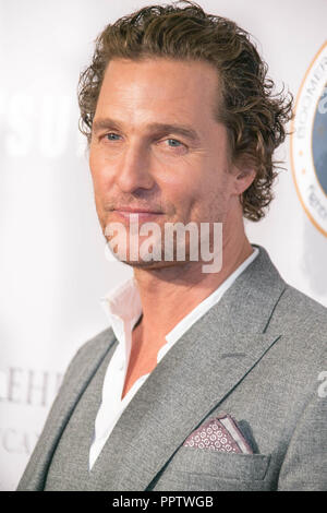 New York, NY, USA. September 27, 2018. Matthew McConaughey besucht die 17. jährlichen Samsung Charity Gala. Sppider/Alamy Stockfoto