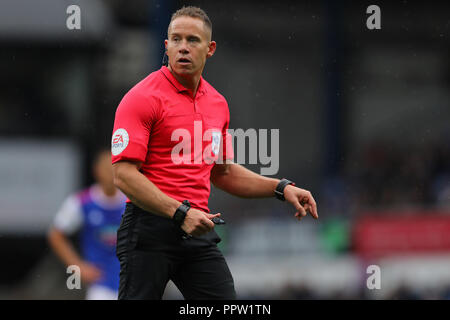 Schiedsrichter, Stephen Martin - Ipswich Town v Bolton Wanderers, Sky Bet Meisterschaft, Portman Road, Ipswich - 22. September 2018 Stockfoto