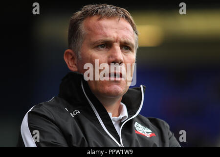 Manager der Bolton Wanderers, Phil Parkinson-Ipswich Town v Bolton Wanderers, Sky Bet Meisterschaft, Portman Road, Ipswich - 22. September 2018 Stockfoto