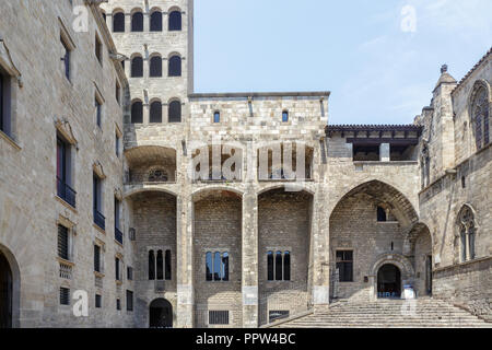 BARCELONA, SPANIEN - 12. JUNI 2014: Museum der Geschichte der Stadt Stockfoto