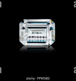 Emerald Cut Diamond Edelstein Edelstein Stockfoto