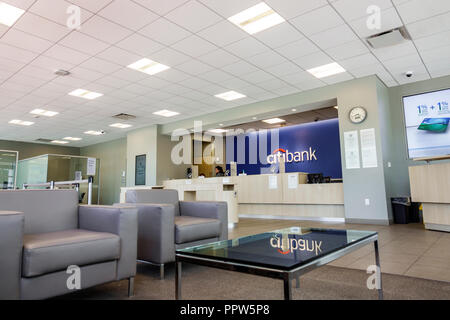 Miami Beach Florida, Citibank Bank innen, Lobby Wartebereich, Besucher reisen Reise Reise Tourismus Wahrzeichen Kultur Kultur Kultur, vacatio Stockfoto