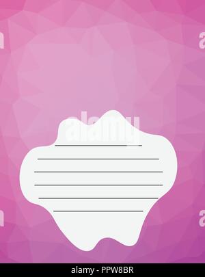 Vector Illustration. Abdeckung für Notebook. Zusammenfassung Hintergrund polygon Kunst Stock Vektor