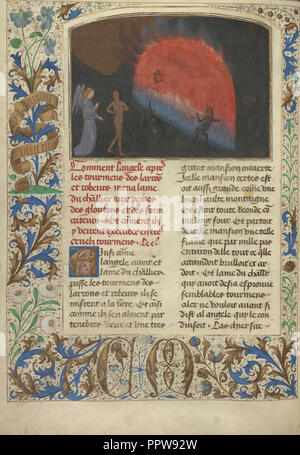 Das Haus der Phristinus; Simon Marmion, Flämisch, Aktiv, 1450-1489, Valenciennes, Frankreich; 1475; Tempera Farben, Gold Leaf Stockfoto