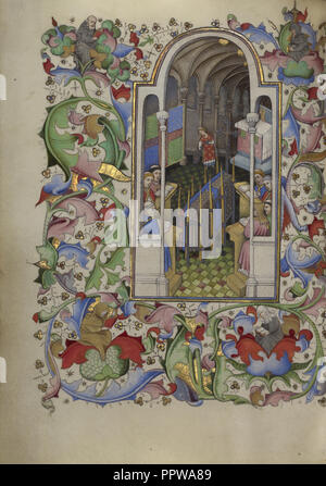 Büro der Toten; Meister der Guillebert de Mets, Flämisch, aktiv über 1410-1450, Gent, wahrscheinlich, Belgien; 1450 Stockfoto