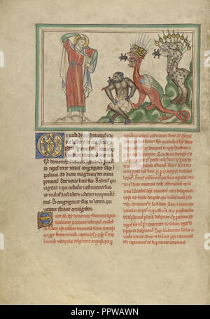 Die unreinen Geister die Ausstellung aus dem Mund des Drachen, das Tier und der falsche Prophet; London, England; etwa 1255 Stockfoto