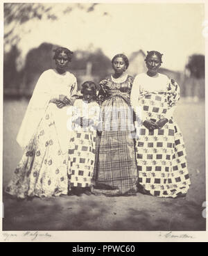 Frauen Madagaskars, Désiré Charnay, Französisch, 1828 - 1915, Madagaskar; 1863; Eiklar silber Drucken Stockfoto