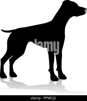 Hund Silhouette Haustier Stock Vektor