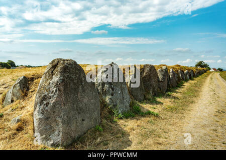 Long Barrow von Gronsalen auf der Insel Mön Stockfoto