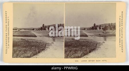 Der stereoskopische Ansichten, 36 ausgewählten Haynes stereoskopische Ansichten der Yellowstone National Park, 1881-88 Stockfoto