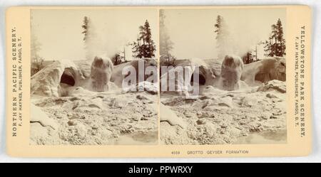 Der stereoskopische Ansichten, 36 ausgewählten Haynes stereoskopische Ansichten der Yellowstone National Park, 1881-88 Stockfoto