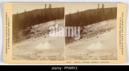 Der stereoskopische Ansichten, 36 ausgewählten Haynes stereoskopische Ansichten der Yellowstone National Park, 1881-88 Stockfoto