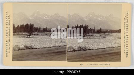 Der stereoskopische Ansichten, 36 ausgewählten Haynes stereoskopische Ansichten der Yellowstone National Park, 1881-88 Stockfoto