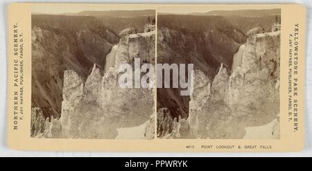 Der stereoskopische Ansichten, 36 ausgewählten Haynes stereoskopische Ansichten der Yellowstone National Park, 1881-88 Stockfoto