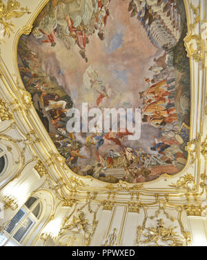 Schloss Schönbrunn, Große Galerie Decke. Wien, Österreich Stockfoto