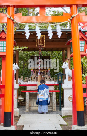 Traditionelle japanische Shichi-Go-San Stockfoto