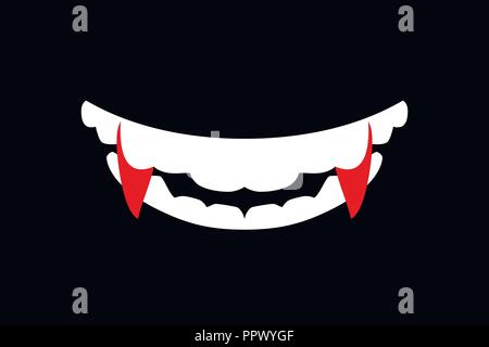 Vampire Mund mit reißzähne Abbildung: Halloween Stock Vektor