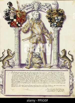 Eitelfriedrich VI Hohenzollern; Jörg Ziegler, Deutsch, Anfang des 16. Jahrhunderts - 1574,1577, Rottenburg, Deutschland; über 1572; Pen Stockfoto