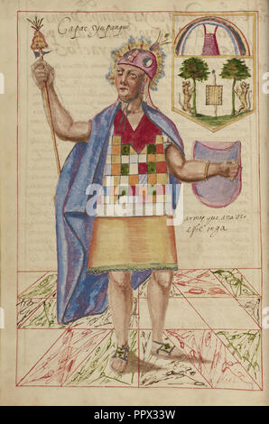 Capac Yupanqui, Madrid, Spanien; 1616 abgeschlossen; Frau Ludwig XIII 16, fol. 30 v Stockfoto