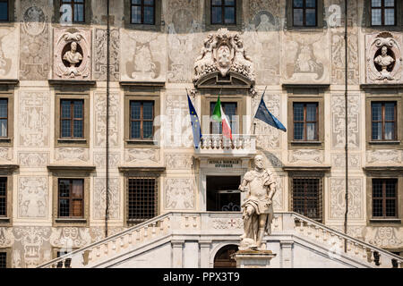 Das Hauptgebäude der Scuola Normale Superiore di Pisa, Toskana, Italien Stockfoto