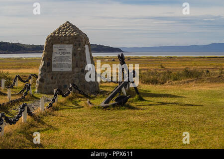 Phillip Parker Memorial in Punta Arenas in Chile Patagonien Stockfoto