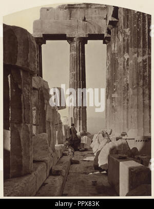 Östlichen Vorhalle des Parthenon; William J. Stillman, American, 1828 - 1901, 1869; Co2 drucken; 24,1 × 18,4 cm Stockfoto