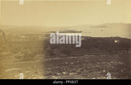 Kaleppa Abstand Aussicht auf den Hafen und die Stadt; William J. Stillman, American, 1828 - 1901, 1860; Eiklar silber Drucken Stockfoto