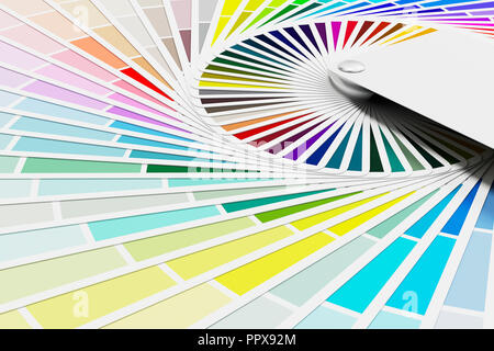 3d-Pantone Farbpalette Führungen Stockfoto