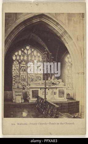 Malvern Priory Kirche-Grab im Chor; Francis Bedford, Englisch, 1815,1816, 1894, 1865; Eiklar silber Drucken Stockfoto