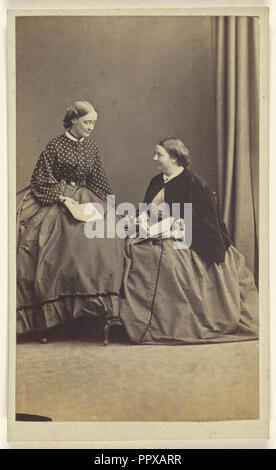 Hon. Frau Wellesley und Hon. V. Grosvenor, Hügel & Saunders, Brite, Active 1860-1920 s, ca. 1865; Eiklar silber Stockfoto