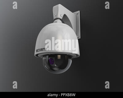 3D-Darstellung der CCTV-Kamera Digital Video Recorder, Sicherheit System Konzept Stockfoto
