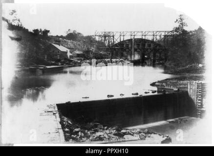 Brücke im Bau - Cabin John Bridge Stockfoto