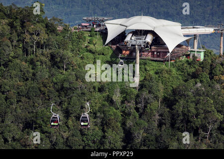 Langkawi Skybridge Seilbahn auf Langkawi Insel, Malaysia Stockfoto