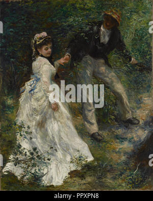 La Promenade; Pierre-Auguste Renoir, Französisch, 1841 - 1919, Frankreich; 1870; Öl auf Leinwand, 81,3 × 64,8 cm, 32×25 1,2 in Stockfoto