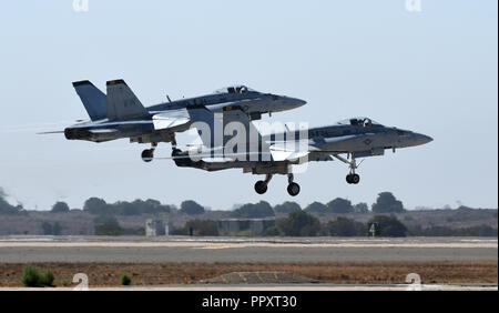 Miramar, Kalifornien, USA. 27 Sep, 2018. Miramar Air Show 2018, Medien Tag, Miramar, Miramar, Kalifornien, USA, 27. September 2018. Credit Bild cr Scott Mitchell/ZUMA Drücken Sie Credit: Scott Mitchell/ZUMA Draht/Alamy leben Nachrichten Stockfoto