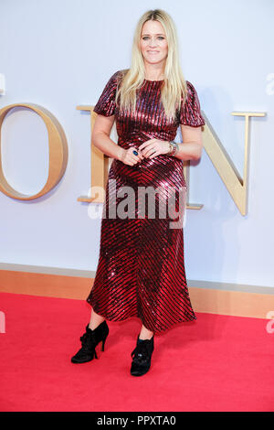 London, Großbritannien. 27 September, 2018. Edith Bowman an einen STERN IST GEBOREN UK Premiere am Donnerstag, den 27. September 2018 auf der Vue Cinema, Leicester Square, London statt. Im Bild: Edith Bowman. Bild von Julie Edwards. Credit: Julie Edwards/Alamy leben Nachrichten Stockfoto