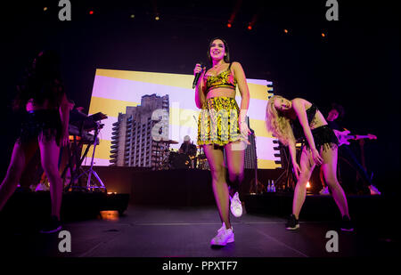 Las Vegas, NV, USA. 27 Sep, 2018. *** Haus AB *** Dua Lipa im Chelsea im Cosmopolitan von Las Vegas in Las Vegas, NV am 27. September 2018. Credit: Erik Kabik Fotografie/Medien Punch/Alamy leben Nachrichten Stockfoto