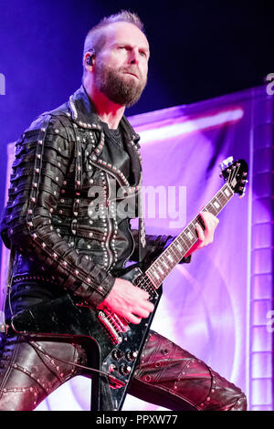 September 26, 2018, San Diego, Kalifornien, USA - Andy Sneap führt mit JUDAS PRIEST auf Matratze Firma Amphitheater in Chula Vista, Kalifornien am 26. September 2018 (Bild: © Marissa Carter/ZUMA Draht) Stockfoto