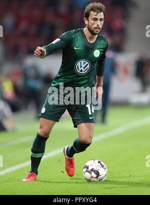 Mainz, Deutschland. 26 Sep, 2018. firo: 26.09.2018 Fußball, Fußball: 1. Bundesliga, Saison 2018/2019 FSV FSV Mainz 05 - VfL Wolfsburg 0:0 VfL Admir Mehmedi, Single Action | Verwendung der weltweiten Kredit: dpa/Alamy leben Nachrichten Stockfoto