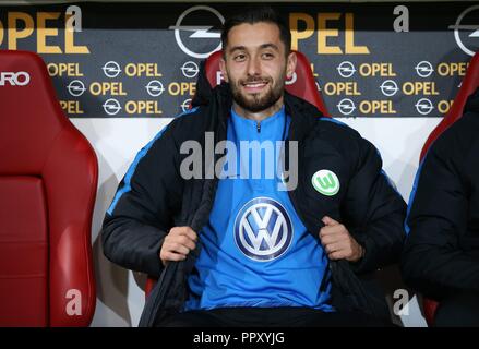 Mainz, Deutschland. 26 Sep, 2018. firo: 26.09.2018 FSV FSV Mainz 05 - VfL Wolfsburg 0:0 VfL Yunus Malli, Malli, Sitzbank, Ersatz-, Reserve, reserve-Player Quelle: dpa/Alamy leben Nachrichten Stockfoto