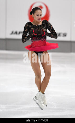 Oberstdorf, Bayern. 28 Sep, 2018. Eiskunstlauf: Challenger Serie - Nebelhorn Trophy, Einzel, Damen, Freestyle. Russische Eiskunstläuferin Alina Zagitova in Aktion. Quelle: Tobias Hase/dpa/Alamy leben Nachrichten Stockfoto