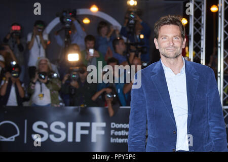 San Sebastian, Spanien. 28 Sep, 2018. BRADLEY COOPER im Maria Cristina Hotel während 66th San Sebastian Film Festival anreisen. Credit: Jack Abuin/ZUMA Draht/Alamy leben Nachrichten Stockfoto