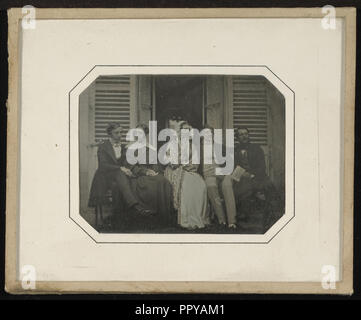 Group Portrait von fünf; Jean-Gabriel Eynard, Schweiz, 1775 - 1863, ca. 1843; Daguerreotypie Stockfoto