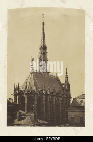 La Sainte Chapelle, Paris; Bisson Frères, Französisch, aktiv 1840 - 1864, Paris, Frankreich; über 1854 - 1864; Eiklar silber Drucken Stockfoto