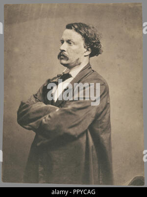 Selbstbildnis in Kittel;, Gaspard Felix Tournachon Nadar, Französisch, 1820-1910, 1855-1857; gesalzen Papier drucken; 23,6 x 18,5 cm Stockfoto