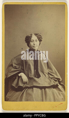 George Sand; Gaspard Felix Tournachon Nadar, Französisch, 1820-1910, 1865; Card 1870-1879; Eiklar silber Drucken Stockfoto