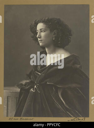 Sarah Bernhardt;, Gaspard Felix Tournachon Nadar, Französisch, 1820-1910, Paul Nadar, Französisch, 1856-1939, negativ über 1864 Stockfoto