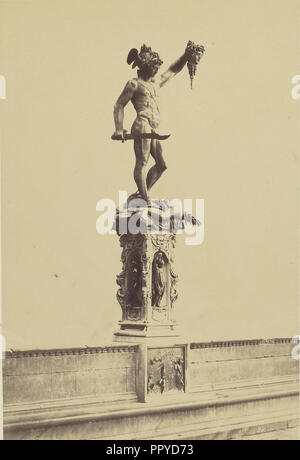 Perseus von Benvenuto Cellini; Fratelli Alinari, Italienisch, gegründet 1852, Florenz, Italien; 1850; Eiklar silber Drucken Stockfoto