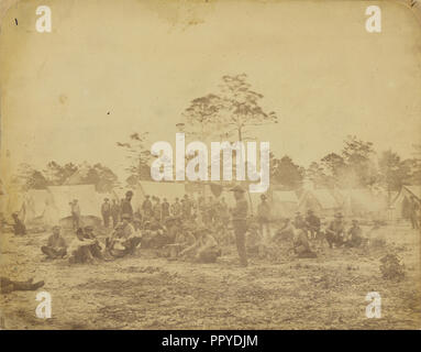 Bürgerkrieg Lager; Jay Dearborn Edwards, American, 1831-1900, ungefähr 1861; Eiklar silber Drucken Stockfoto